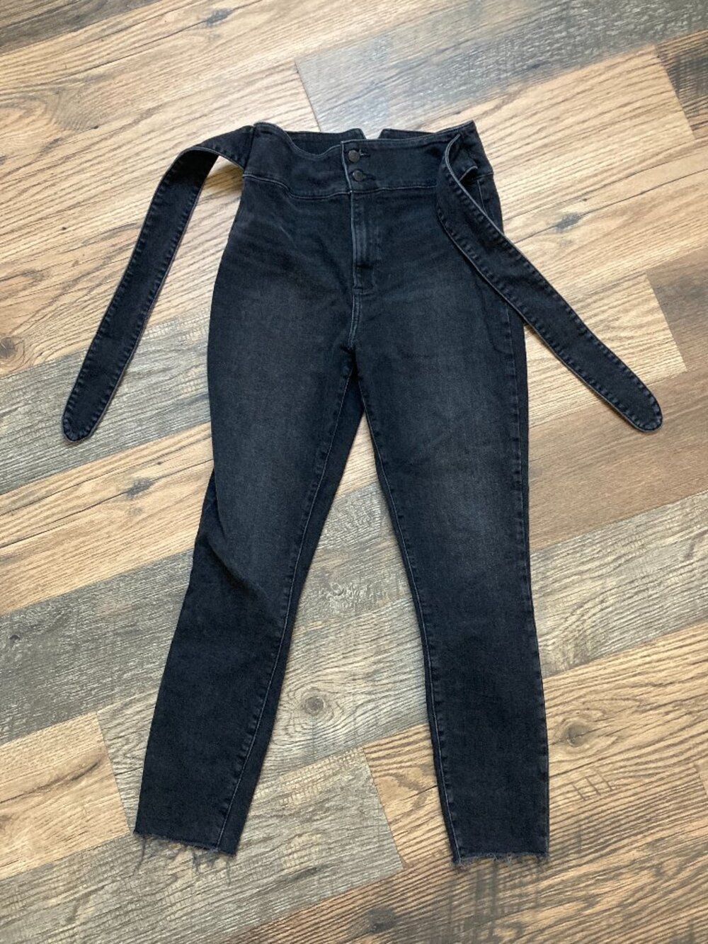 Abercrombie & Fitch Ultra High Rise Skinny Ankle Jeans Size 24/4r Womens Black